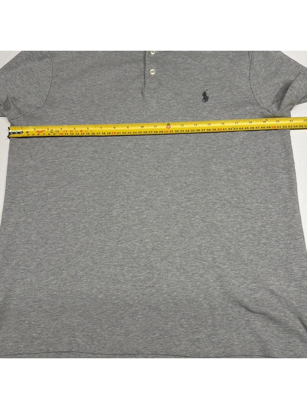 Polo Ralph Lauren Shirt Men's L Cotton Mesh Classic Fit Short Sleeve Gray